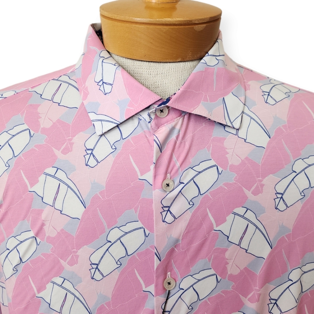 QUIETI PINK TROPICAL L/S SHIRT
